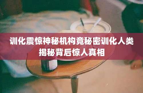 训化震惊神秘机构竟秘密训化人类揭秘背后惊人真相