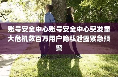 账号安全中心账号安全中心突发重大危机数百万用户隐私泄露紧急预警